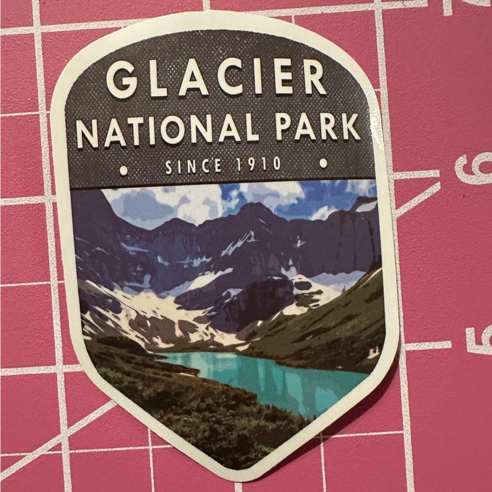 💜13/$13 +Bundle Sticker Sale | Travel Glacier National Park Waterproof Sticker